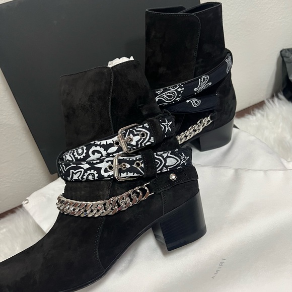 🌸 🔥💫AMIRI Bandana Buckle Boots - Picture 10 of 16